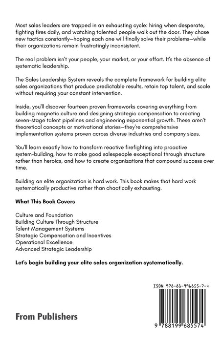 The Sales Leadership System: Building Elite Organizations That Dominate (Read Online)